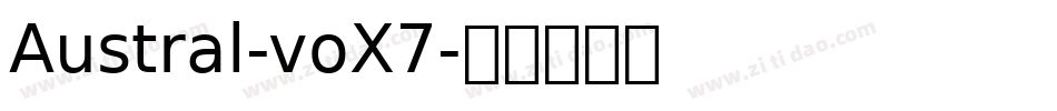 Austral-voX7字体转换