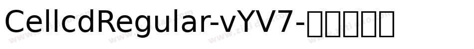 CellcdRegular-vYV7字体转换