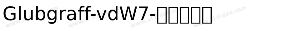 Glubgraff-vdW7字体转换