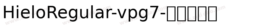 HieloRegular-vpg7字体转换