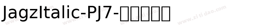 JagzItalic-PJ7字体转换