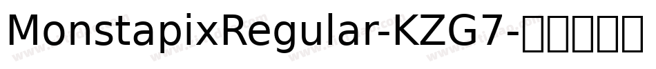 MonstapixRegular-KZG7字体转换