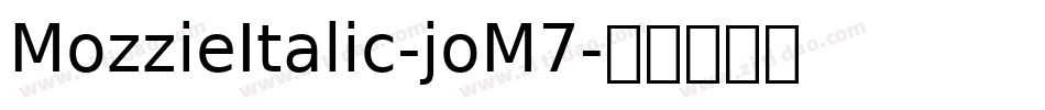 MozzieItalic-joM7字体转换