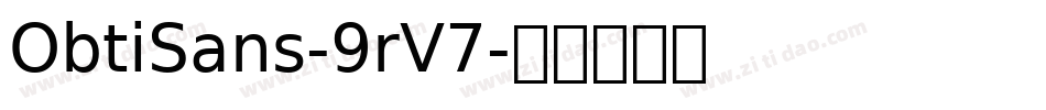 ObtiSans-9rV7字体转换
