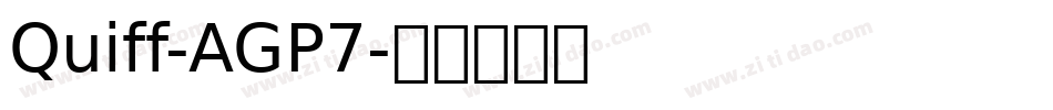 Quiff-AGP7字体转换