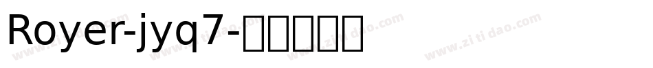Royer-jyq7字体转换