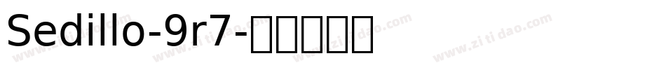 Sedillo-9r7字体转换