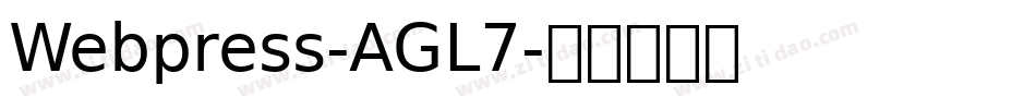 Webpress-AGL7字体转换