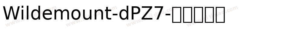 Wildemount-dPZ7字体转换