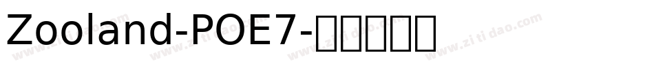 Zooland-POE7字体转换