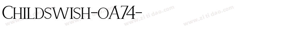 Childswish-oA74字体转换