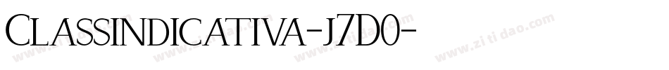 Classindicativa-j7D0字体转换