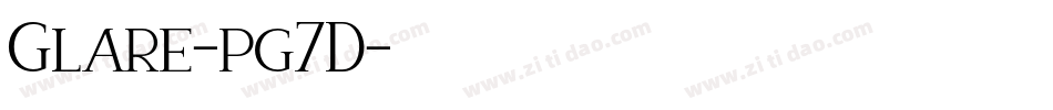 Glare-pg7D字体转换