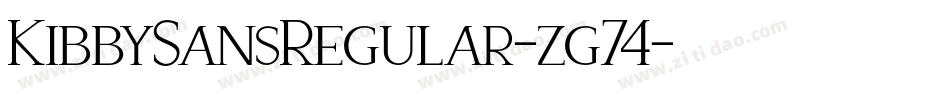 KibbySansRegular-zg74字体转换