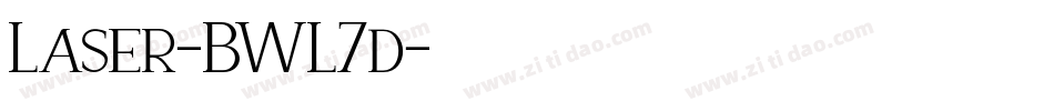 Laser-BWL7d字体转换 Laser-BWL7d字体转换