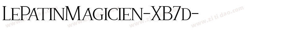 LePatinMagicien-XB7d字体转换