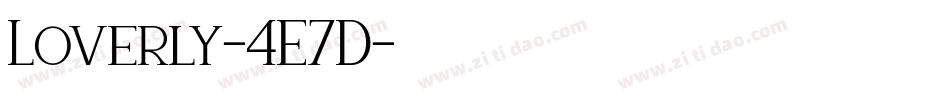 Loverly-4E7D字体转换