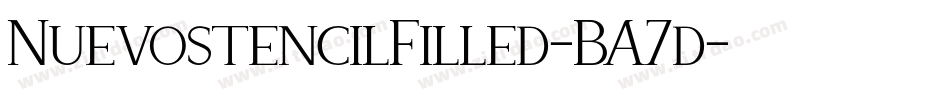NuevostencilFilled-BA7d字体转换