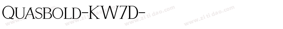 Quasbold-KW7D字体转换