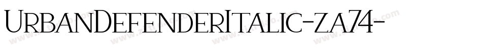 UrbanDefenderItalic-za74字体转换