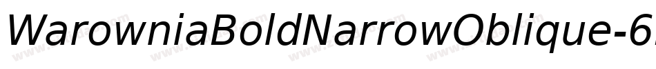WarowniaBoldNarrowOblique-6BxA字体转换