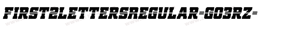 First2LettersRegular-GO3rZ字体转换