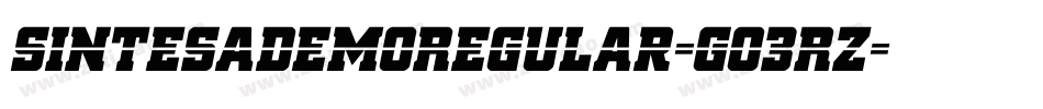 SintesademoRegular-GO3RZ字体转换