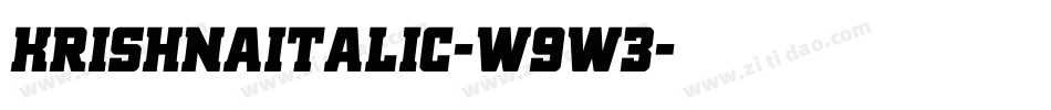 KrishnaItalic-w9w3字体转换