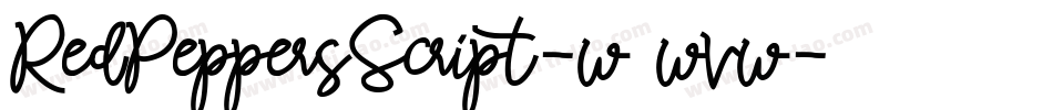 RedPeppersScript-w1wvw字体转换