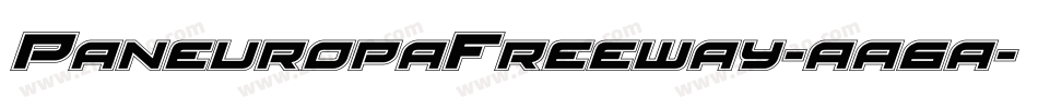PaneuropaFreeway-aa6a字体转换