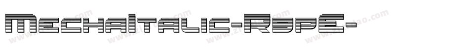 MechaItalic-R9pE字体转换