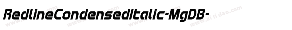 RedlineCondensedItalic-MgDB字体转换