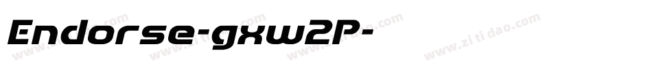 Endorse-gxw2P字体转换