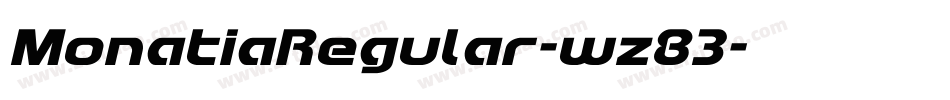 MonatiaRegular-wz83字体转换