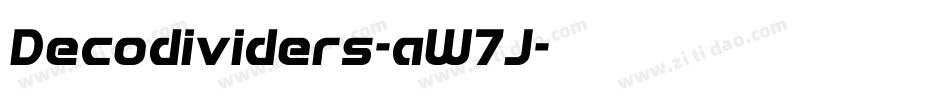 Decodividers-aW7J字体转换