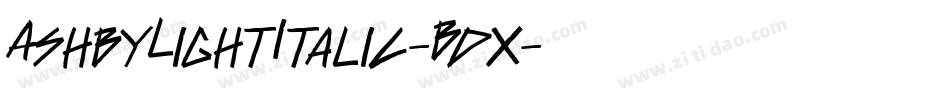 AshbyLightItalic-Bdx字体转换