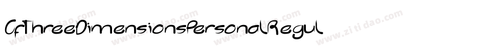 CfThreeDimensionsPersonalRegular-V1rz字体转换