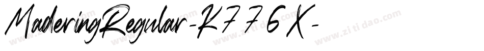 MaderingRegular-K776X字体转换