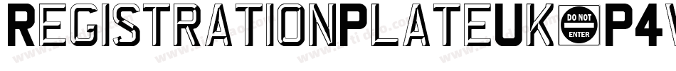 RegistrationPlateUk-P4vB字体转换