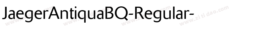 JaegerAntiquaBQ-Regular字体转换