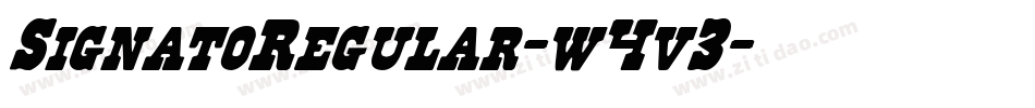 SignatoRegular-w4v3字体转换 SignatoRegular-w4v3字体转换