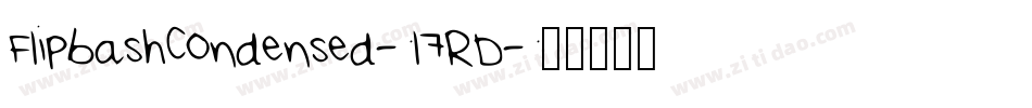 FlipbashCondensed-l7RD字体转换