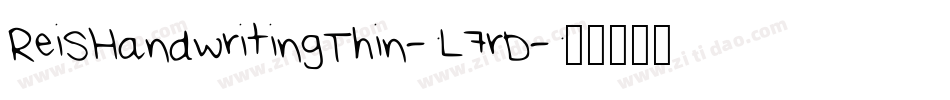 ReiSHandwritingThin-L7rD字体转换