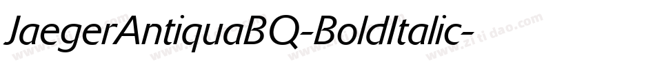 JaegerAntiquaBQ-BoldItalic字体转换