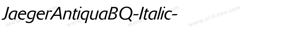 JaegerAntiquaBQ-Italic字体转换