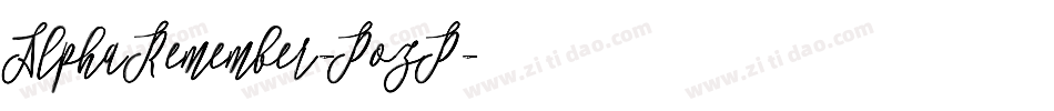 AlphaRemember-PozP字体转换