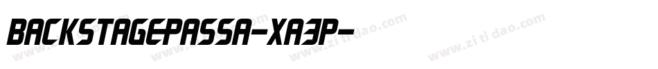 BackstagePassa-XA3P字体转换