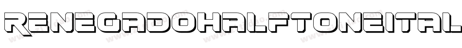 RenegadoHalftoneItalic-9DV0字体转换