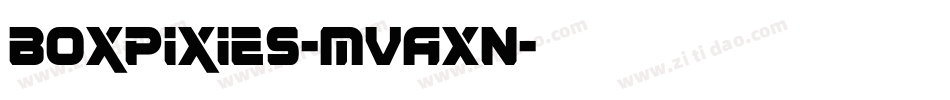 Boxpixies-MVAXn字体转换