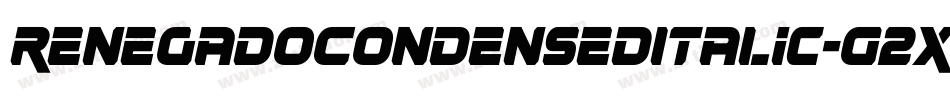 RenegadoCondensedItalic-G2xZ字体转换